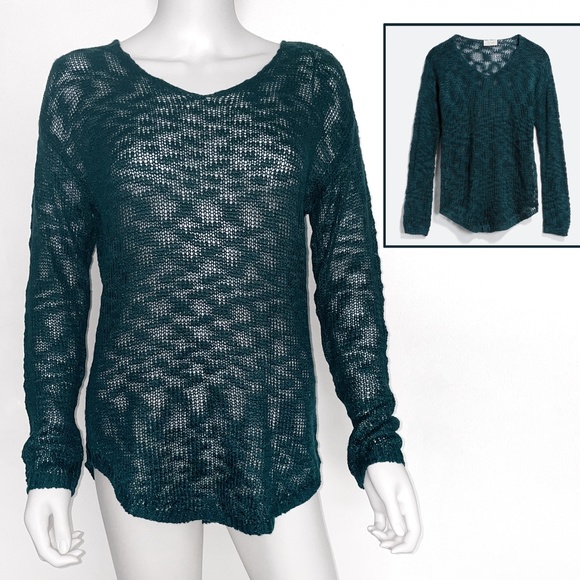 RD STYLE Green Yolanda Airy Knit Sweater Size M - Picture 1 of 11